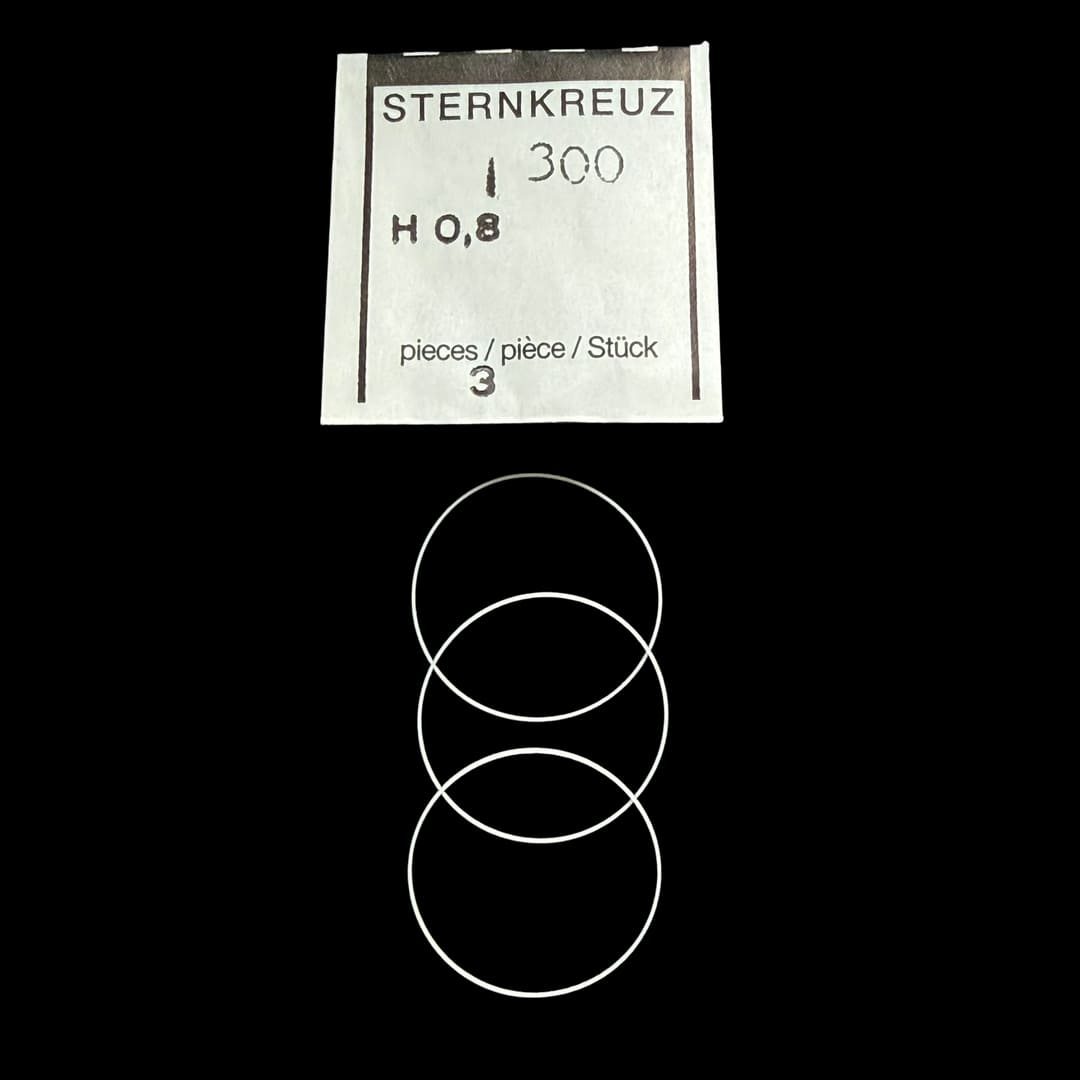Boley I-Gaskets for Watch Crystals, 30.00 x 29.30 x 0.80mm, Pack of 3