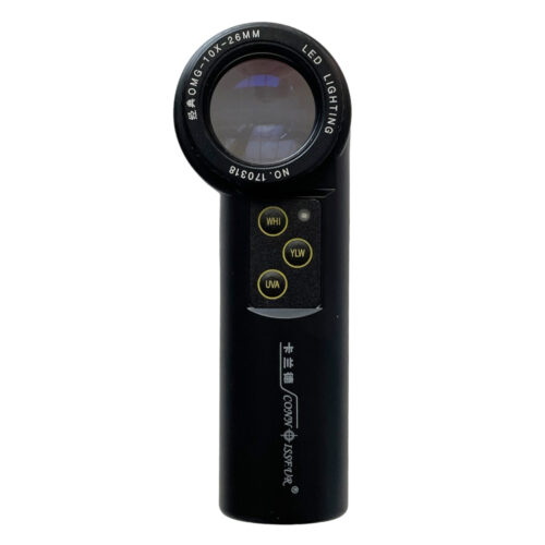 Connoisseur 10x Jewellers and Watchmakers Loupe Magnifier with UV and LED Lighting