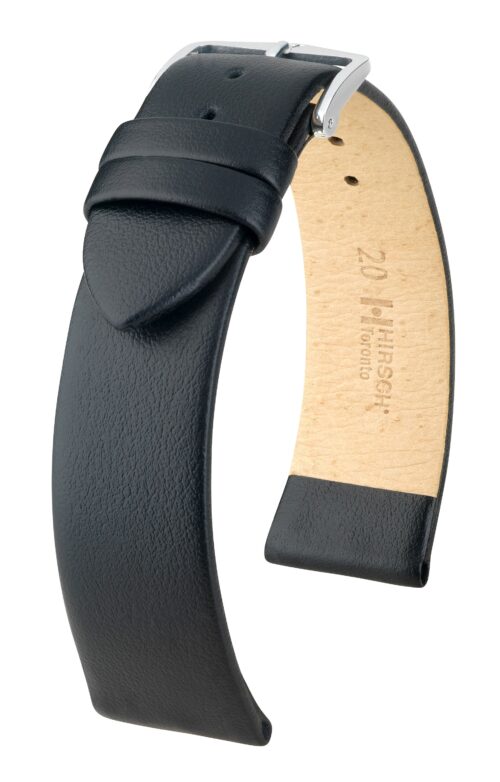 Hirsch Toronto Black Calf Leather Watch Strap 14mm Quick Release