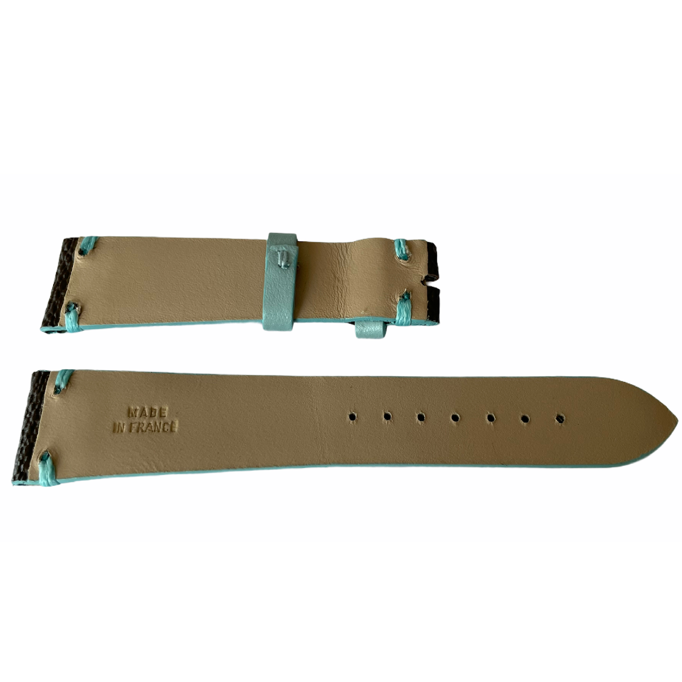 Louis Vuitton monogram leather strap for watches brown & tiffany 18 mm - Image 2