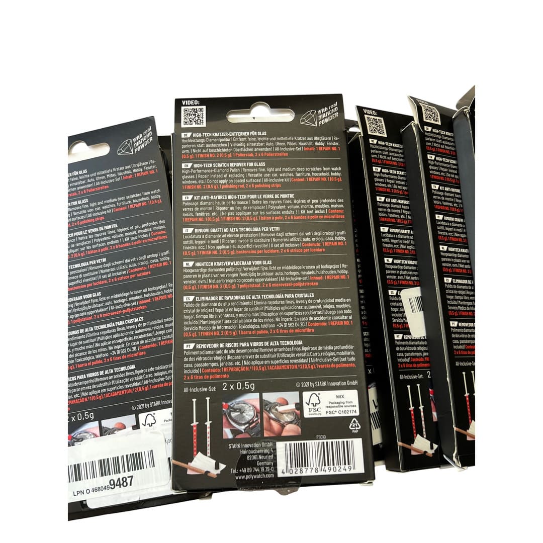 PolyWatch Glass Polishing Cream - 10 Pack for Scratch Removal, Condition is used / returned stock - Image 8