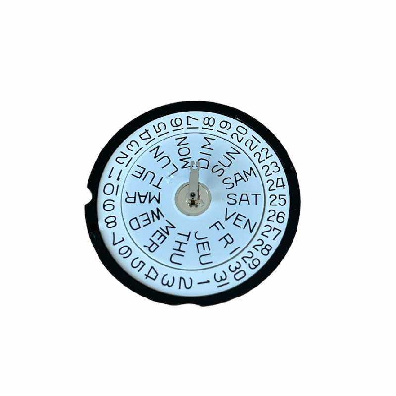 Ronda 517 quartz movement 11 1/2''' day, date on 3 o'clock