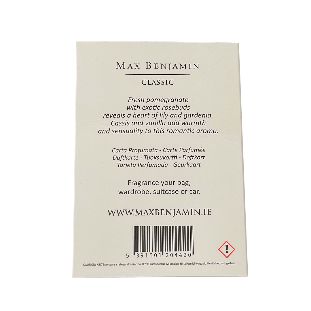 Max Benjamin White Pomegranate Luxury Scented Card - Image 3
