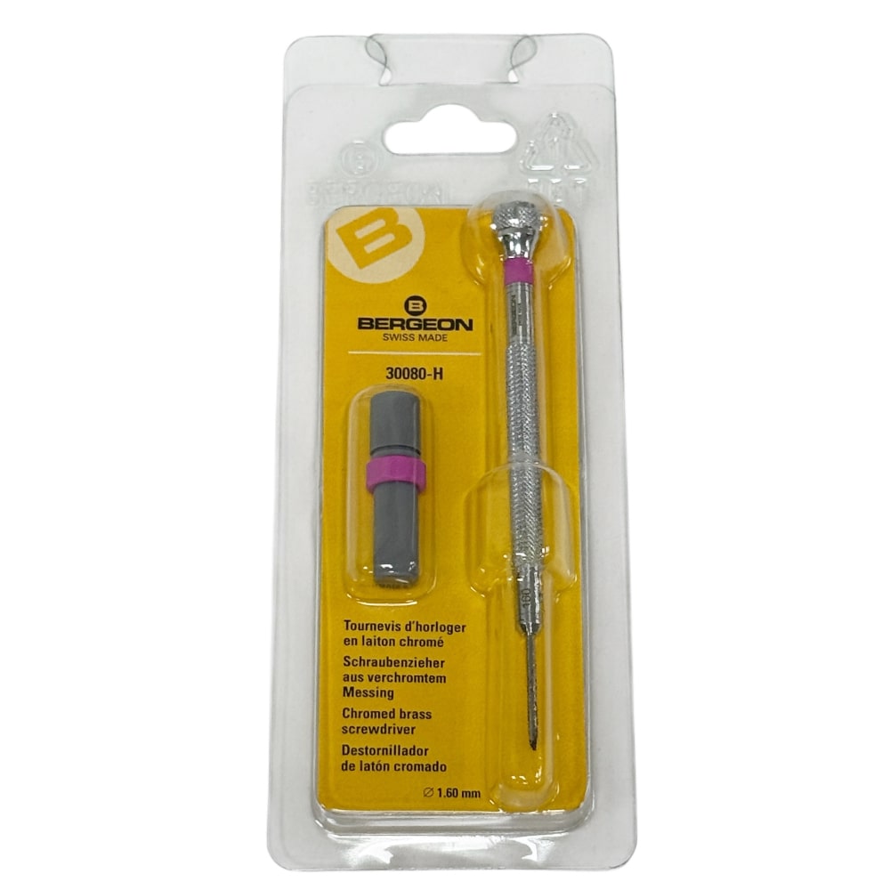 Bergeon 30080-H Watchmaker Screwdrivers with Spare Blades 1.60mm - Image 2