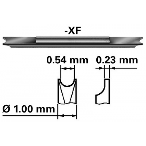 Bergeon 6825-XF, Replacement fork for bracelet pliers reference 6825, 1.00 mm suitable for Rolex bracelets, Extra-thin reversible spare fork, Ø 1.00 / 0.54 mm, thickness 0.23 mm - Image 2