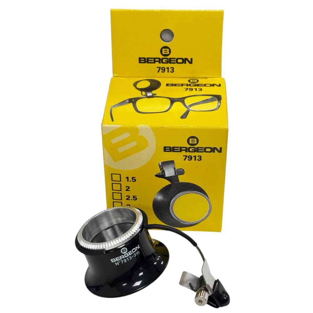 Bergeon 7913-3.5 eyeglass watchmaker loupe with clip 2.8x - Image 4