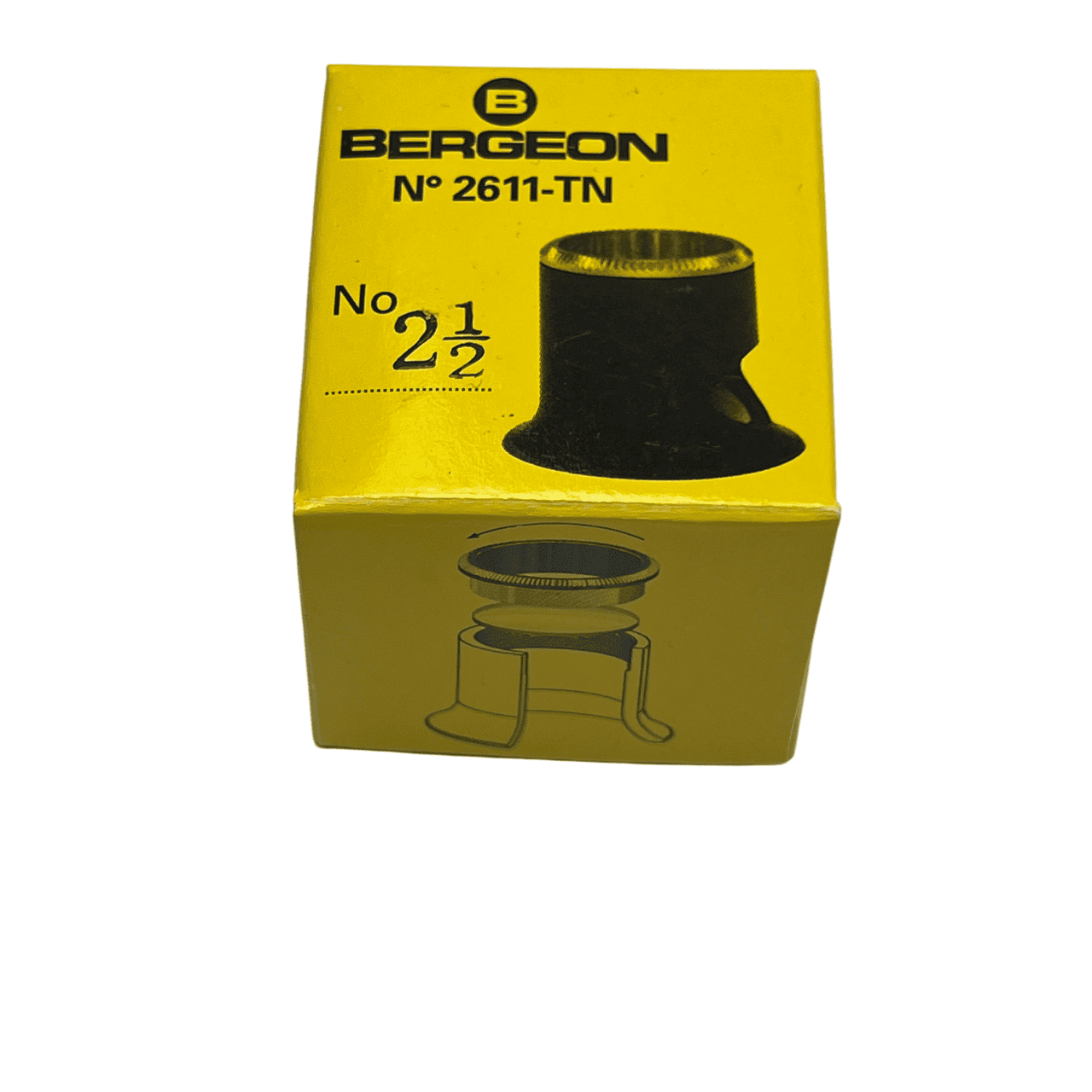 Bergeon 2611-TN 4x watchmaker eyeglasses loupe biconvex air 2.5 - Image 4