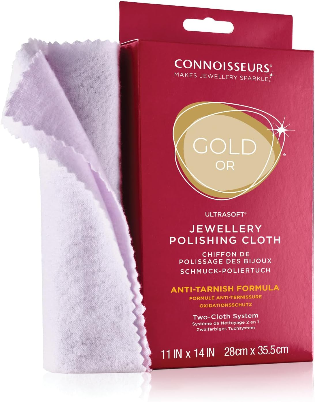 Connoisseurs Gold Jewellery Cleaning Cloth Ultrasoft Polishing Cloths to Clean, Buff & Restore Shine CONN738 - Image 3