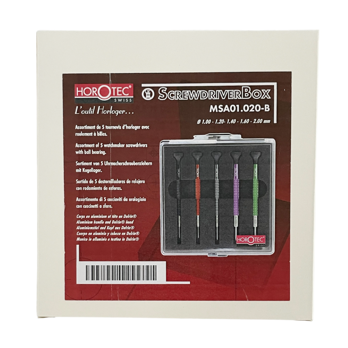Horotec MSA 01.020-B set of 5 screwdrivers with ball bearings 1.00 to 2.00 mm - Image 3