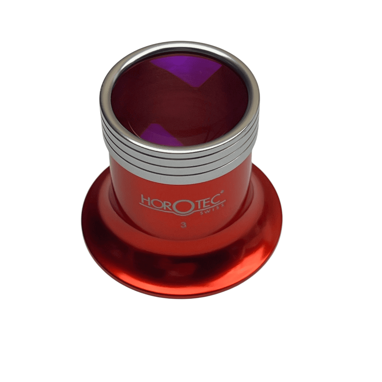 Horotec MSA00.033-3 Red Anodized 3.5x Watchmaker Loupe - Image 5