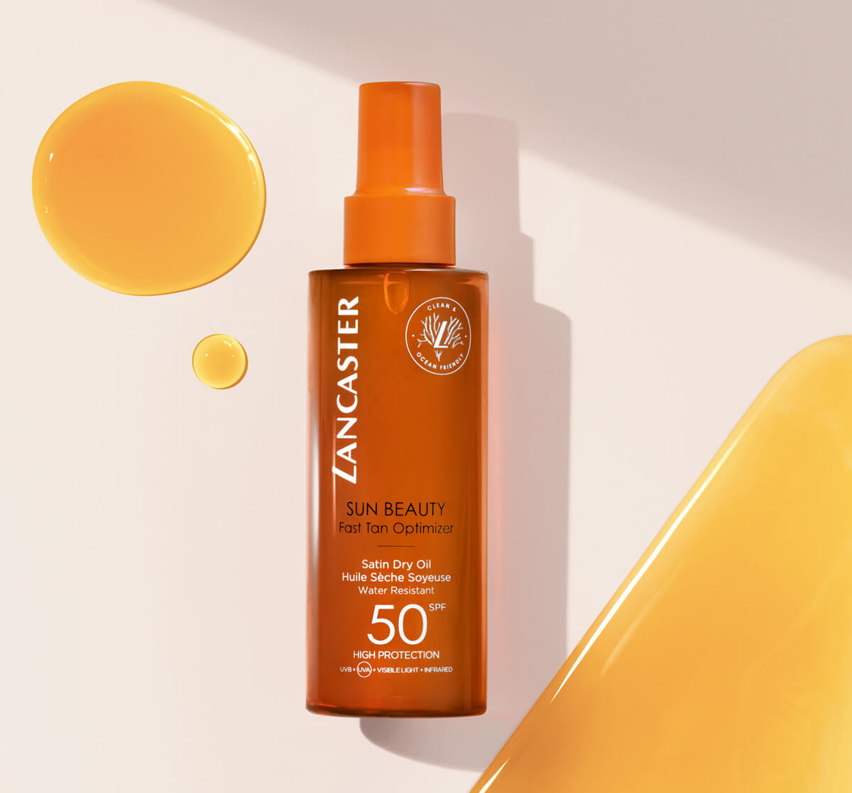 Lancaster Sun Beauty Fast Tan Optimizer Satin Dry Oil SPF50 150 ml - Image 2
