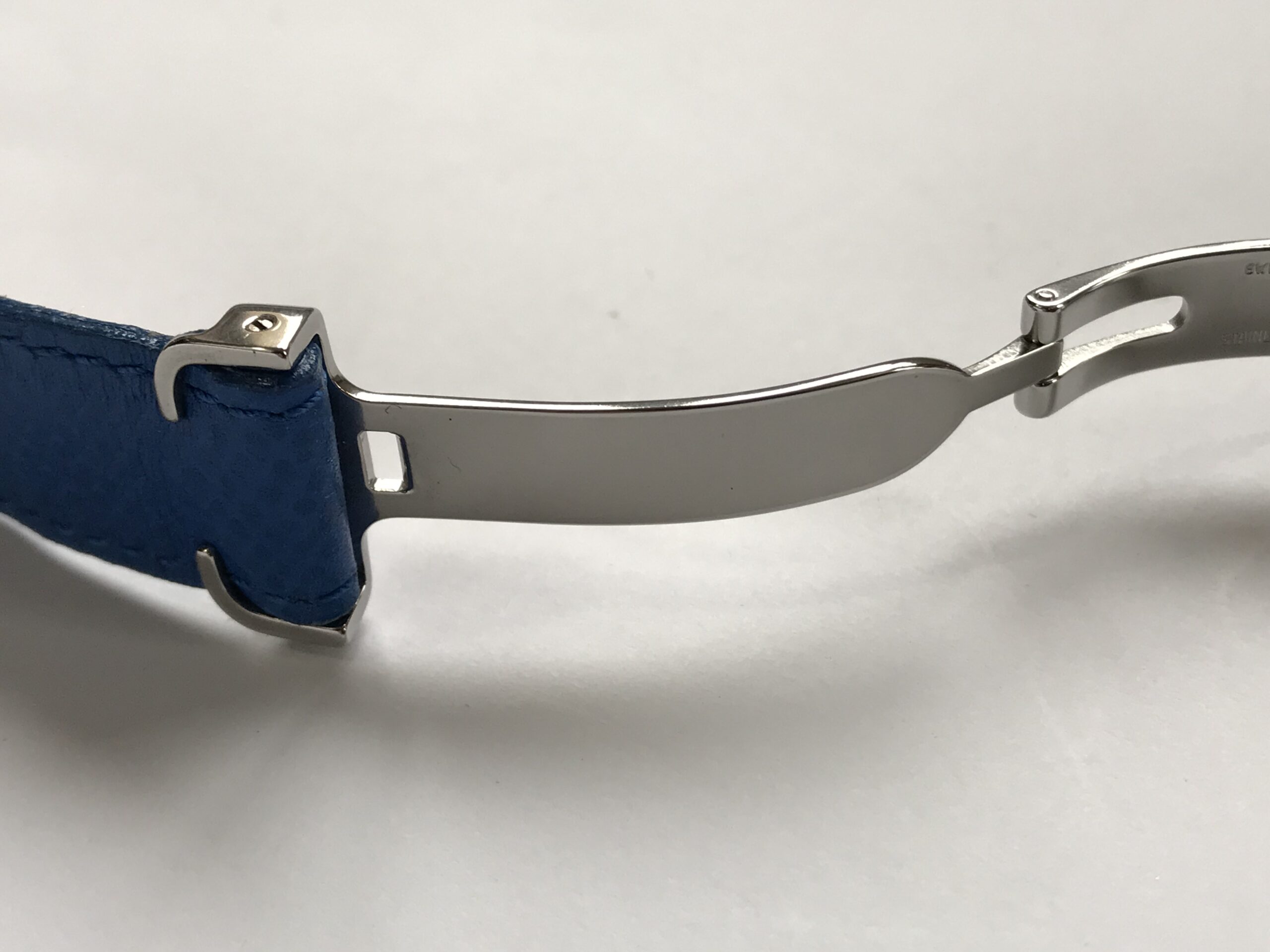 Cartier blue leather strap with clasp 18mm - Image 7