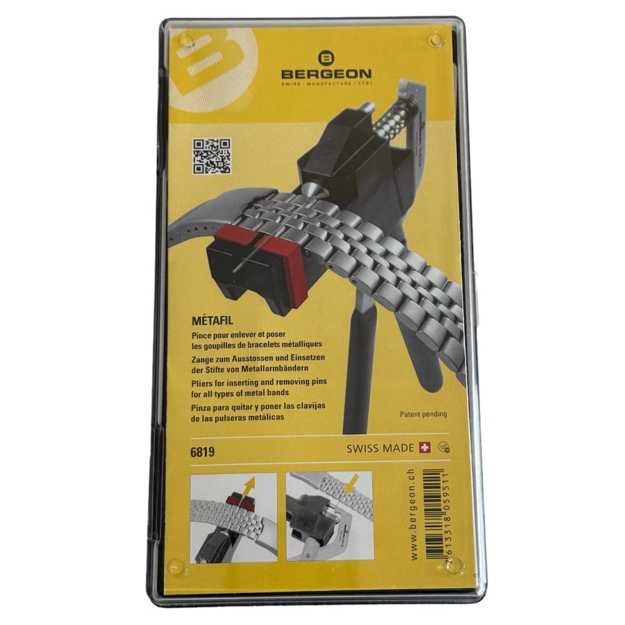 Bergeon 6819 watch band sizing tool professional pin pusher pliers remover and inserter - Image 4