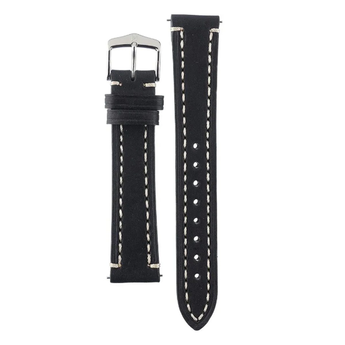 Hirsch Liberty Artisan L black calf leather watch strap 24 mm 10900250-2-24 - Image 3