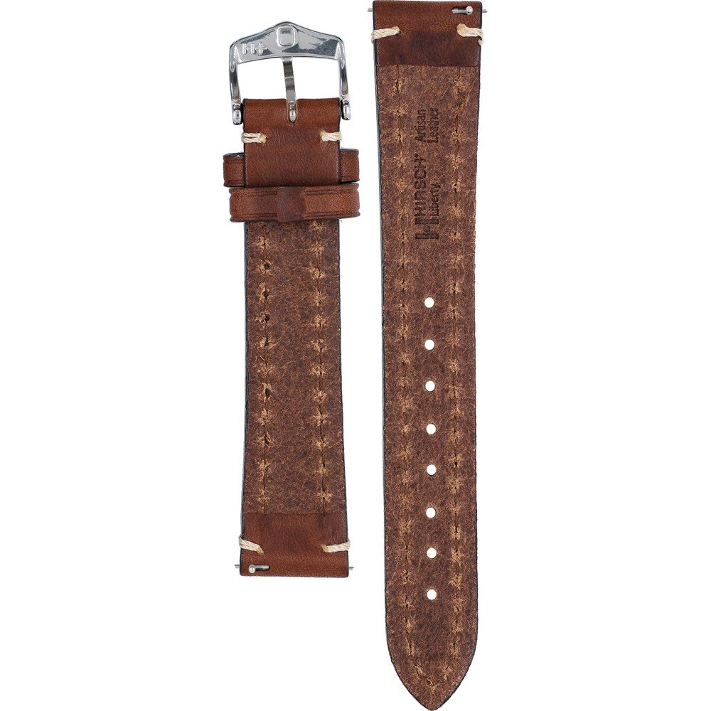 Hirsch Liberty Artisan L brown calf leather watch strap 24 mm 10900210-2-24 - Image 2