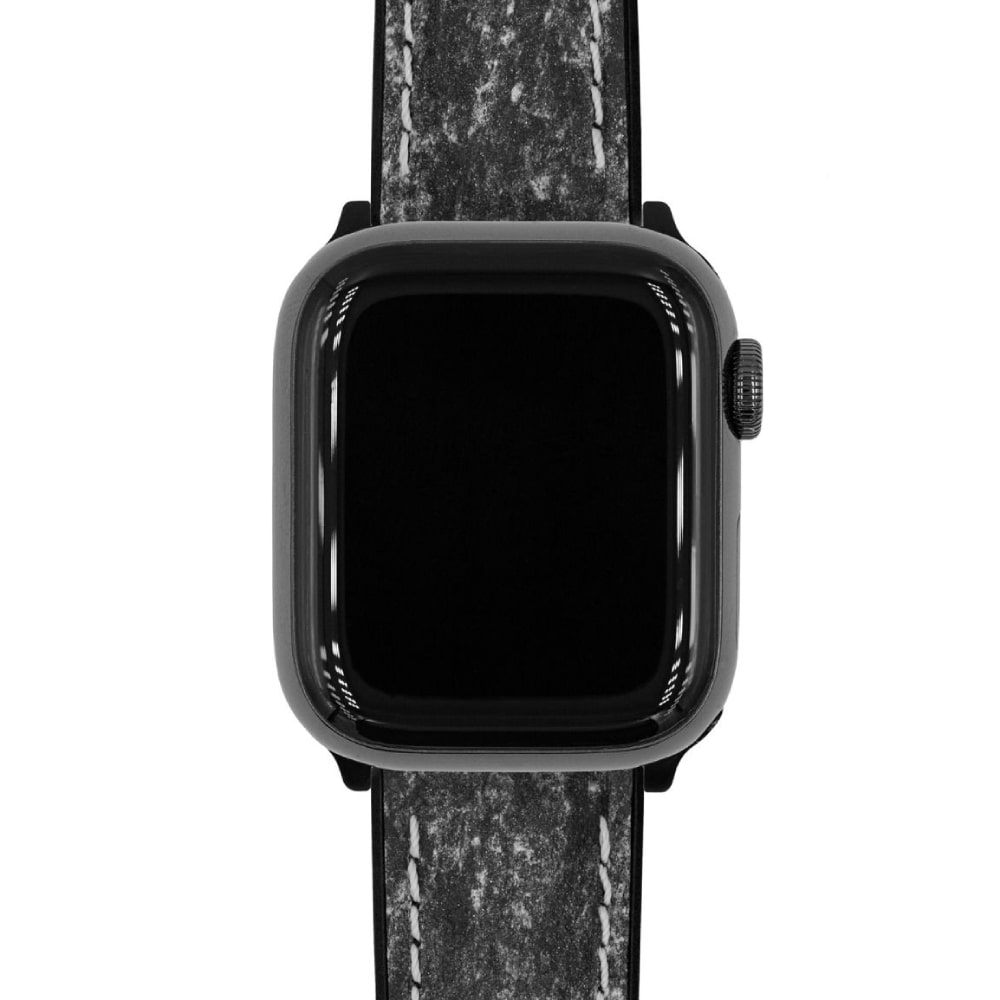 Hirsch Stone L dark grey leather watch strap, 21 mm, 0925044050-5-21 - Image 6