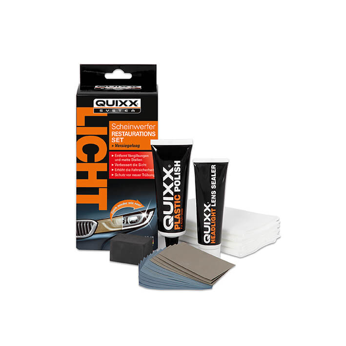 QUIXX Headlight Restoration Kit Removes Yellowing + UV Sealer Plastic Lenses, ref. 00084 - Image 6