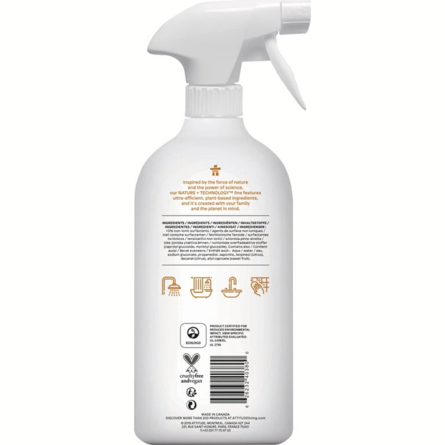 Daily Shower and Tile Cleaner, Citrus Zest, ATTITUDE - Image 2