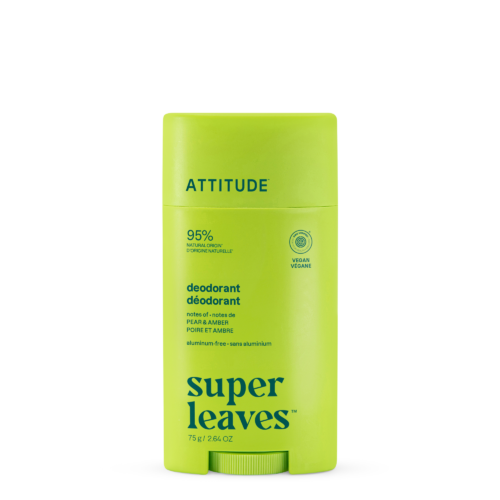ATTITUDE Super Leaves Deodorant, Pear & Amber, 75 g