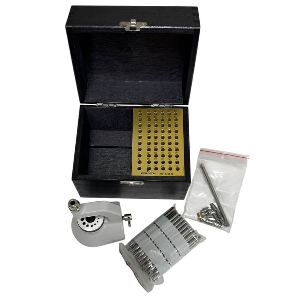 Bergeon 5285-B with 50 Punches, 4.7mm and Stakes in Wooden Box - Image 4