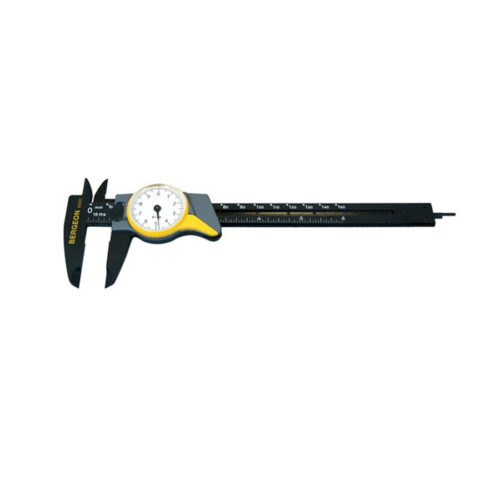 Bergeon 6621 Plastic Sliding Caliper with Dial, 0–150 mm / 0–6 Inches