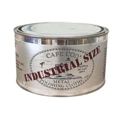 Cape Cod Metal Polishing Kit Industrial Size Tin. Pre-Moistened Polishing Cloths for Brass, Copper, Silver, Gold, Chrome, Stainless Steel, Bronze, Aluminum, Nickel