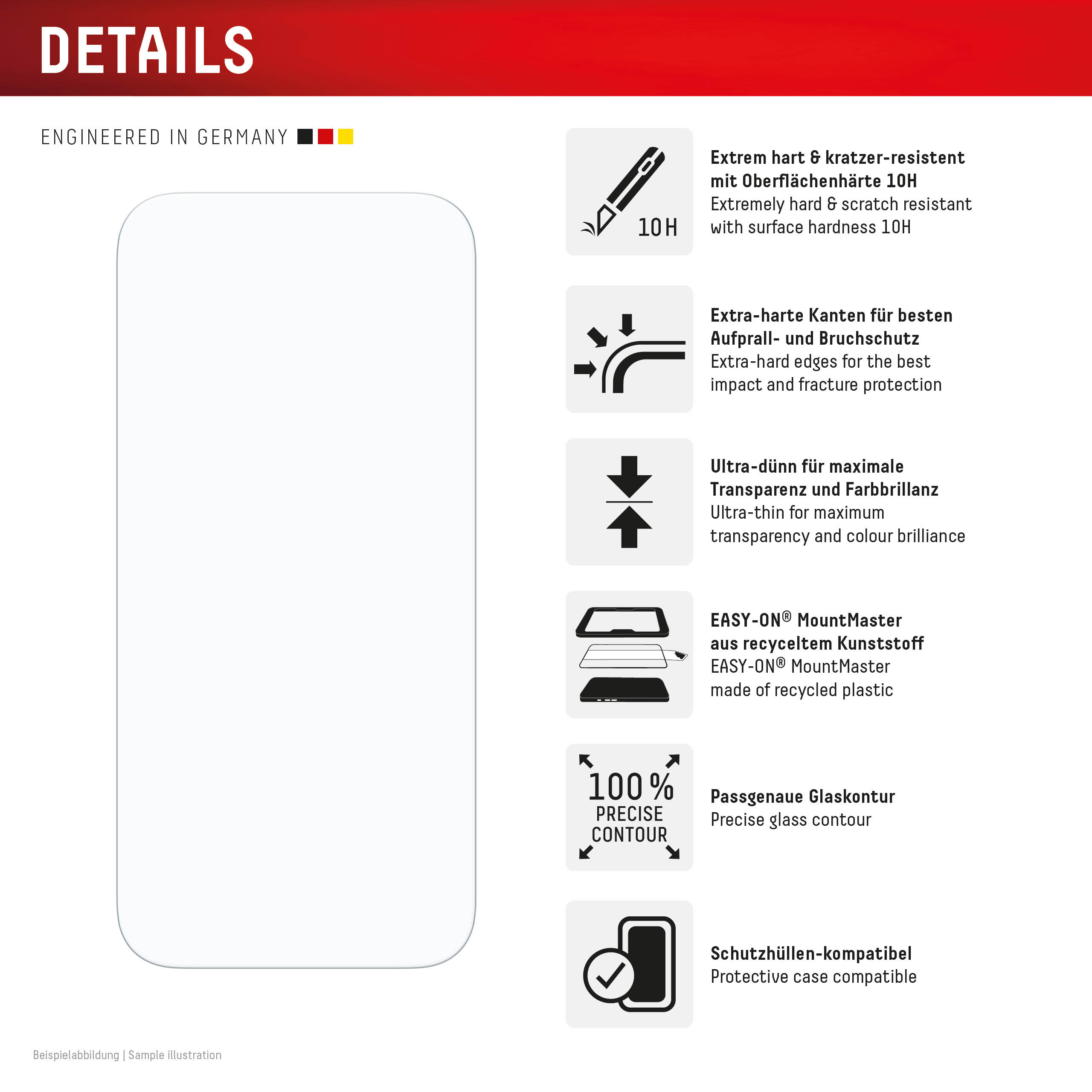 DISPLEX Screen Protector and Case for iPhone 17 Pro / 18 Pro, MountMaster