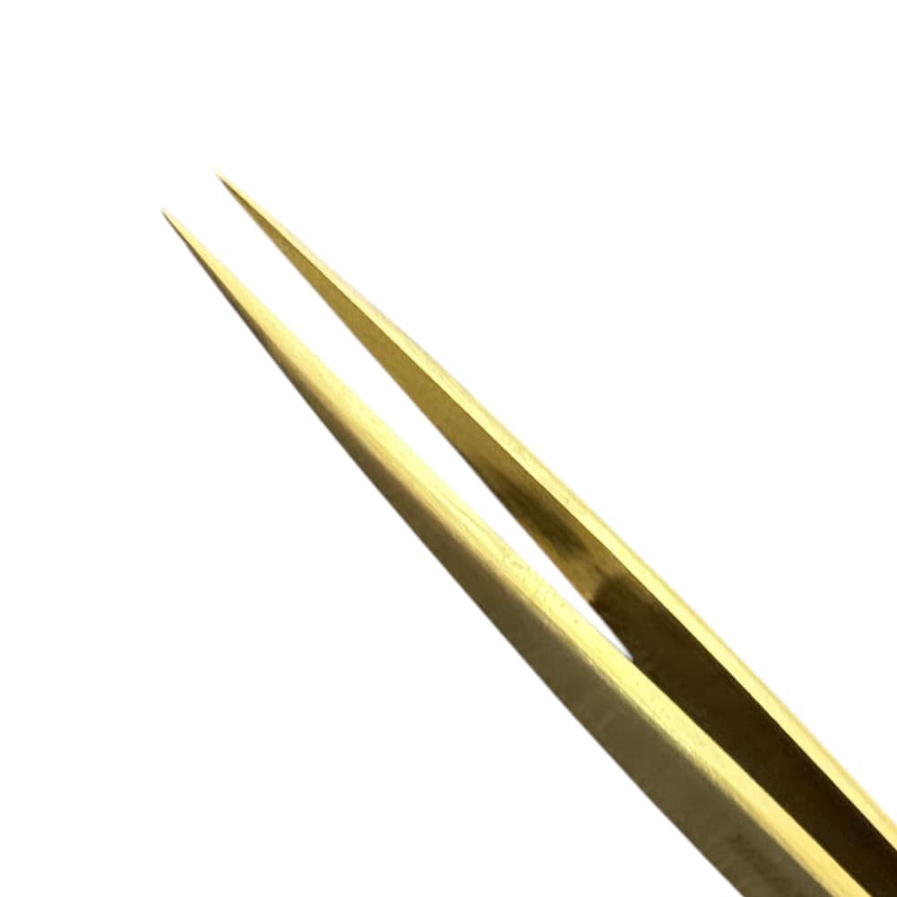 Horotec MSA12.303-B5 brass strong pointed tweezer, 100% anti-magnetic, 125mm - Image 3