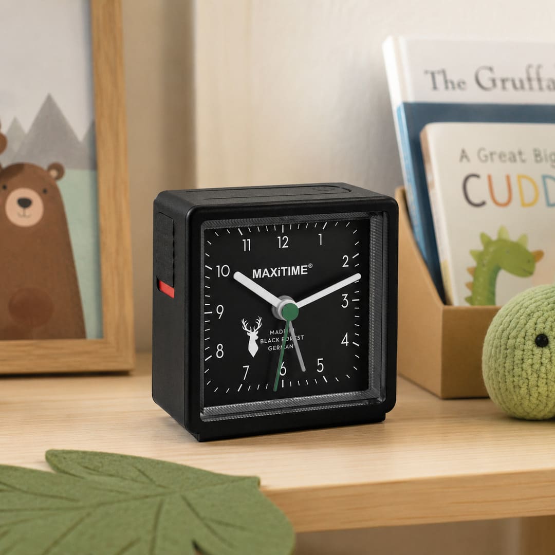 Maxitime Quartz Alarm Clock with Snooze Function - Black - Image 4