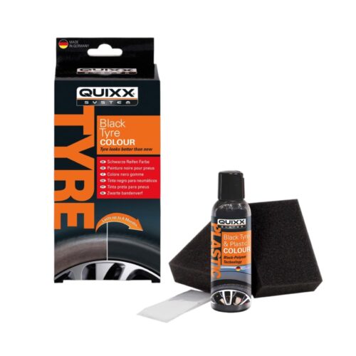 QUIXX Black Tyre Colour, Tire Restorer Deep Black 2-Step Kit, ref. 10192