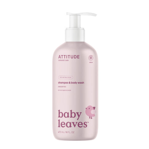 ATTITUDE Baby Leaves Unscented 2-in-1 Shampoo & Body Wash