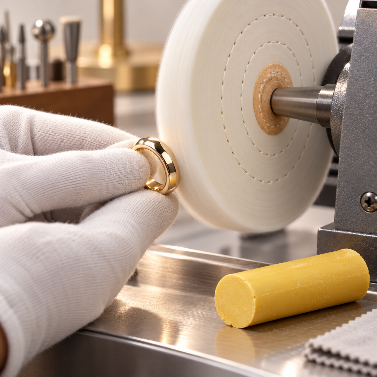 Polinum High-Gloss Polishing Set for Platinum, Gold and Stainless Steel 125 mm - Image 3