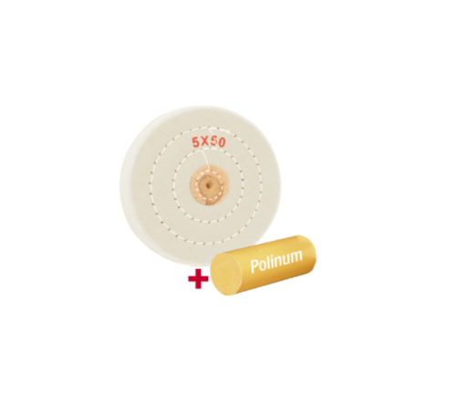 Polinum High-Gloss Polishing Set for Platinum, Gold and Stainless Steel 125 mm