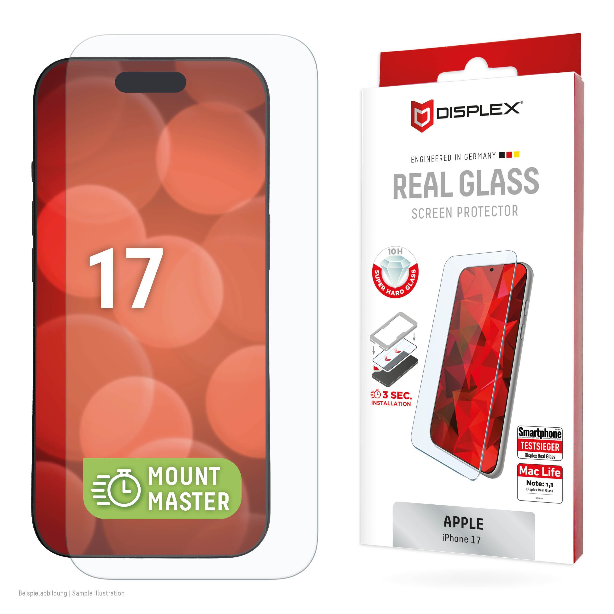 DISPLEX 10H Screen Protector for Apple iPhone 17
