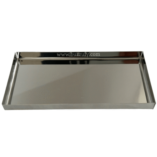 Buzzufy Stainless Steel Charcoal Block Holder Plate 144 x 72 x 20 mm