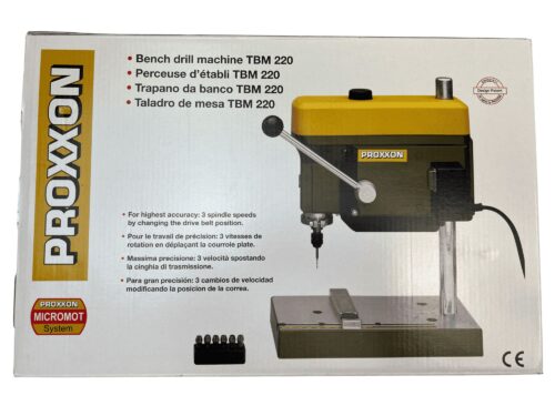 Proxxon TBM 220 Bench Drill 85W with 6 Collets and Geared Chuck